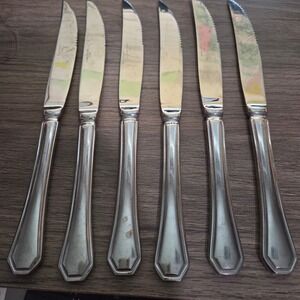 Wallace Casino 18/10 Set of 6 Stainless Steel Serrated Steak Knives